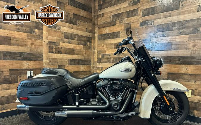 2022 Harley-Davidson® Heritage Classic 114 White Sand Pearl w/Laced Wheels FLHCS