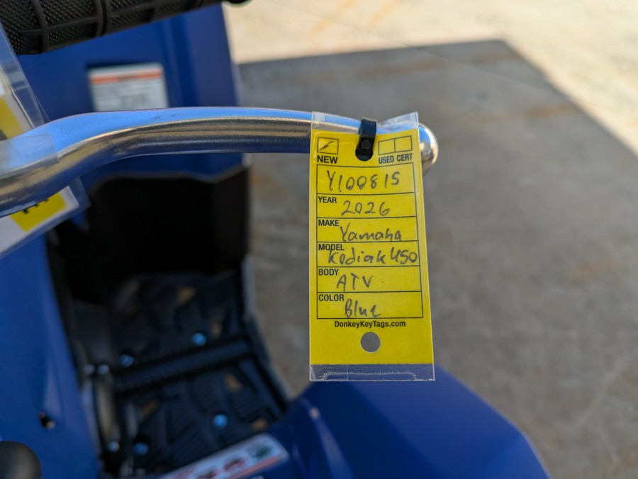 2026 Yamaha Kodiak 450