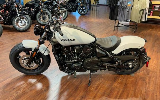 2025 Indian Motorcycle® Scout® Sixty Bobber Limited Ghost White Metallic Smoke
