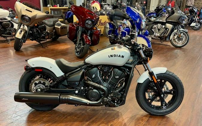 2025 Indian Motorcycle® Scout® Sixty Bobber Limited Ghost White Metallic Smoke