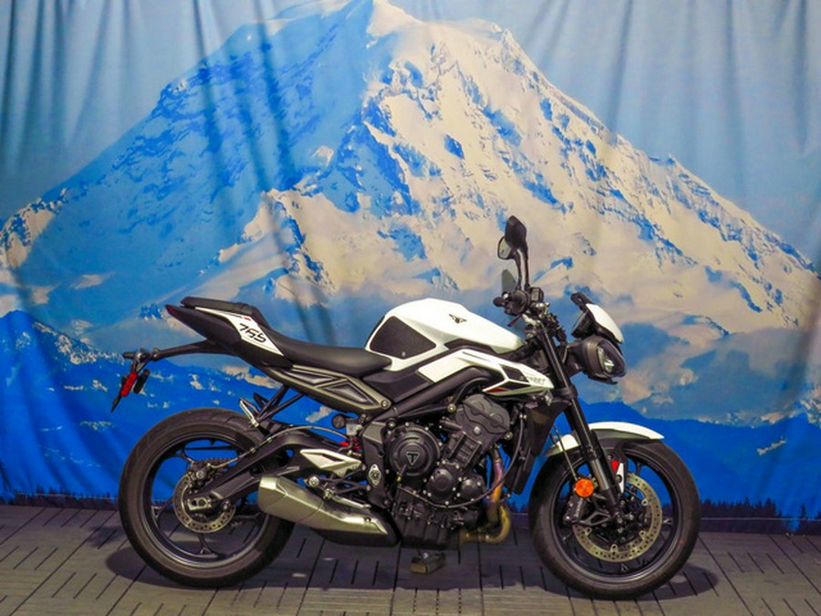 2024 Triumph Street Triple 765 R Crystal White R