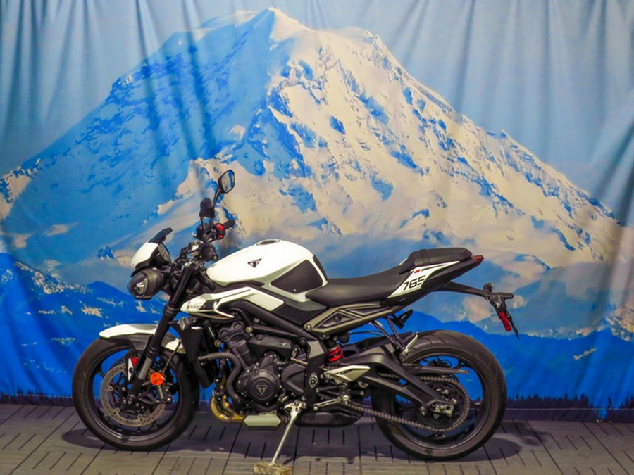 2024 Triumph Street Triple 765 R Crystal White R