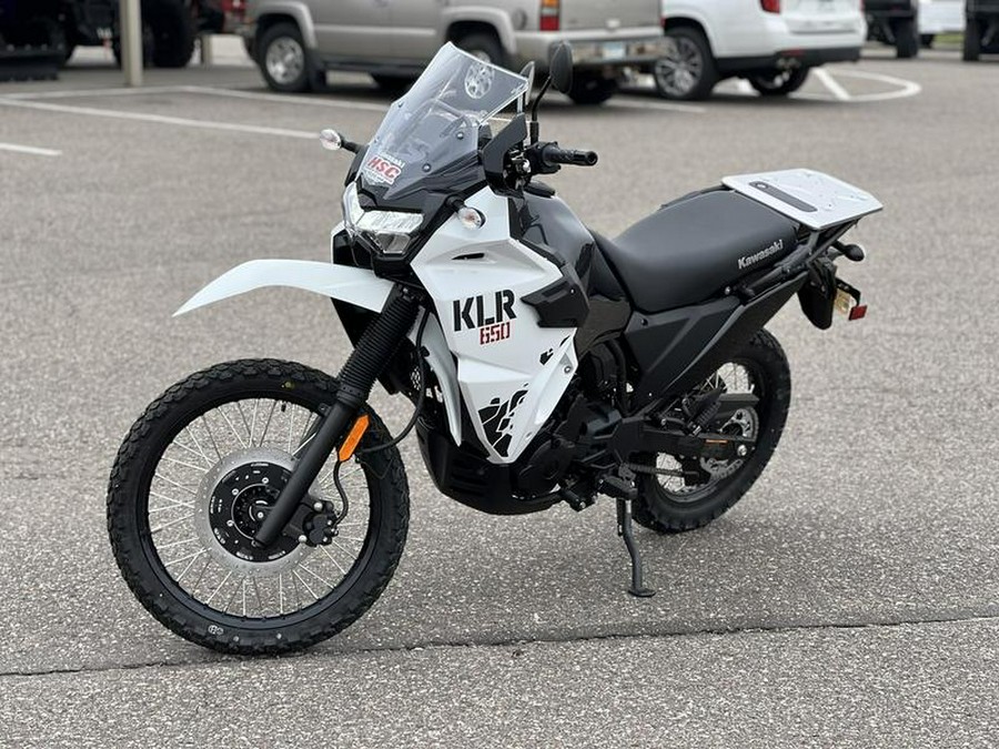 2025 Kawasaki KLR®650 Pearl Crystal White/Metallic Carbon Gray