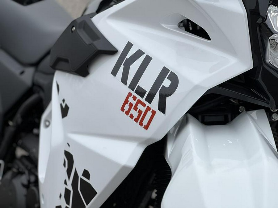 2025 Kawasaki KLR®650 Pearl Crystal White/Metallic Carbon Gray