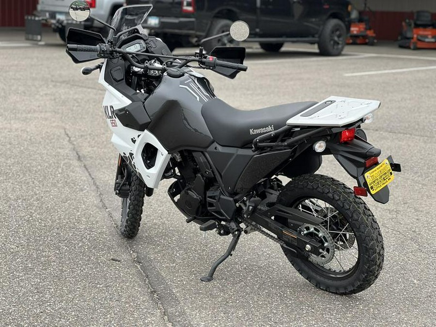 2025 Kawasaki KLR®650 Pearl Crystal White/Metallic Carbon Gray