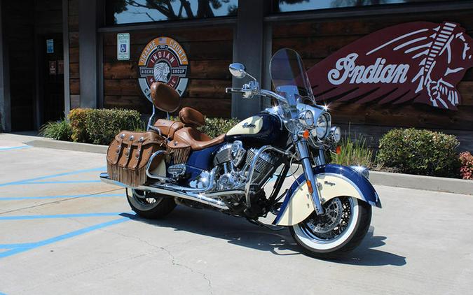 2017 Indian Motorcycle® Chief® Vintage Springfield Blue Over Ivory Cream