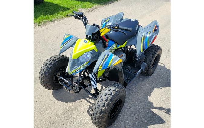 2022 Polaris Industries Outlaw 110 EFI Avalanche Gray/Lime Squeeze