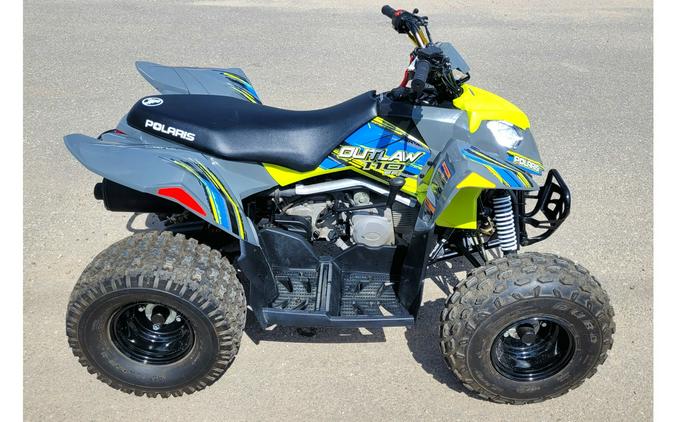 2022 Polaris Industries Outlaw 110 EFI Avalanche Gray/Lime Squeeze