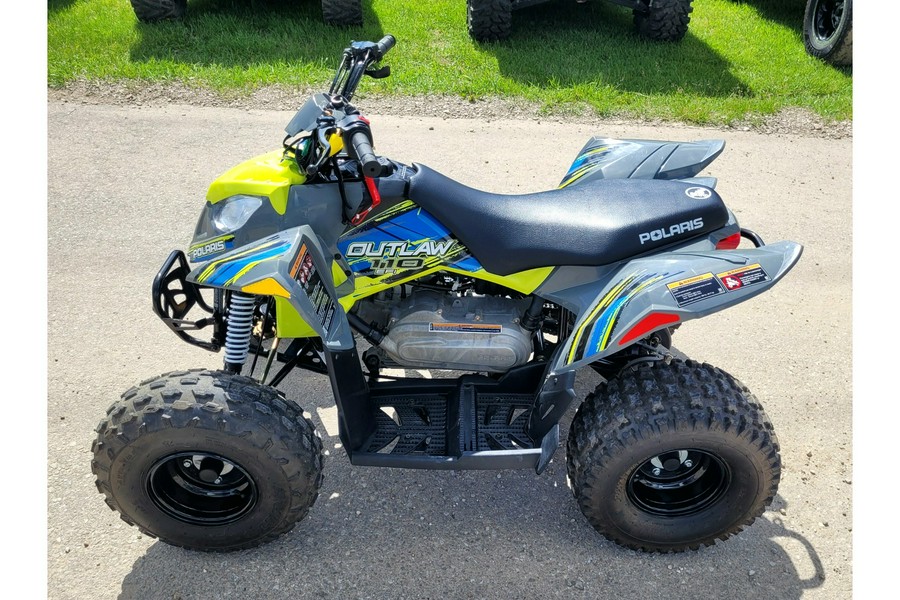 2022 Polaris Industries Outlaw 110 EFI Avalanche Gray/Lime Squeeze