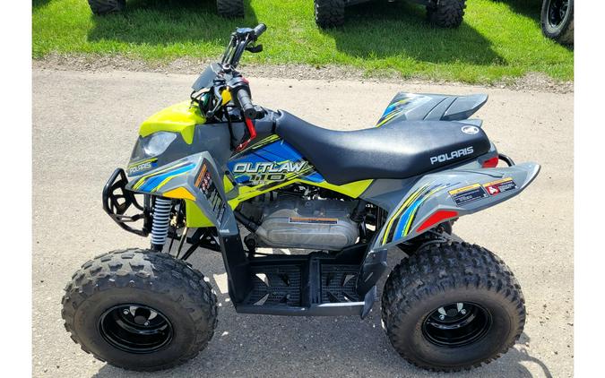 2022 Polaris Industries Outlaw 110 EFI Avalanche Gray/Lime Squeeze