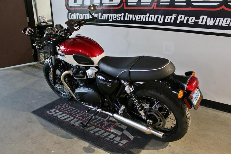 2023 Triumph Bonneville T100 Carnival Red Fusion White