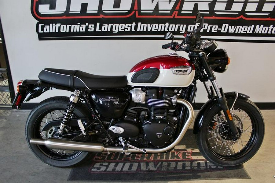 2023 Triumph Bonneville T100 Carnival Red Fusion White