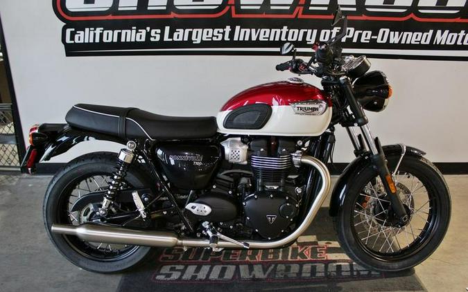 2023 Triumph Bonneville T100 Carnival Red Fusion White