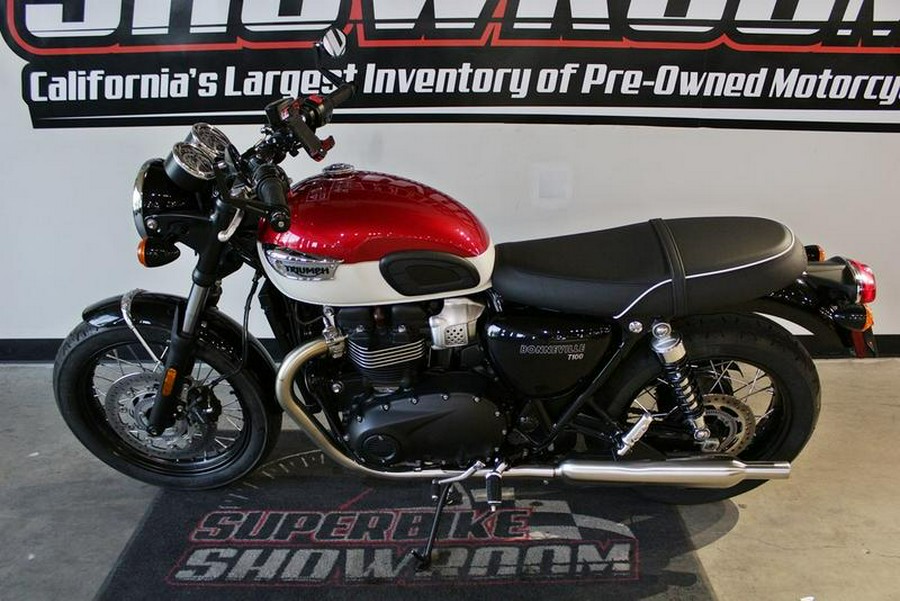 2023 Triumph Bonneville T100 Carnival Red Fusion White