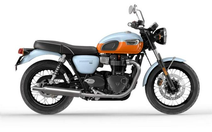 2024 Triumph Bonneville T100 Meriden Blue/Tangerine