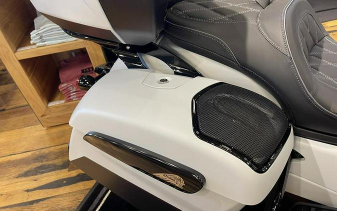 2024 Indian Motorcycle® Pursuit® Dark Horse® w/PowerBand Audio Pkg Icon Ghost White Metallic Smoke