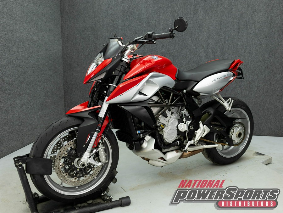 2014 MV AGUSTA RIVALE 800 W/ABS