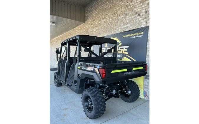 2023 Polaris Industries RANGER CREW XP 1000 Premium Super Graphite with Lifted Lime Accents