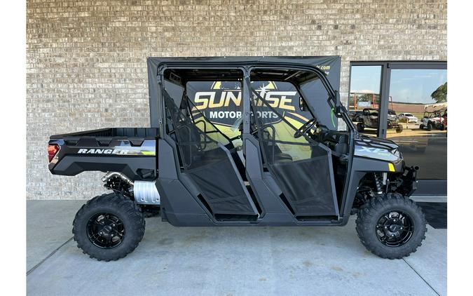 2023 Polaris Industries RANGER CREW XP 1000 Premium Super Graphite with Lifted Lime Accents