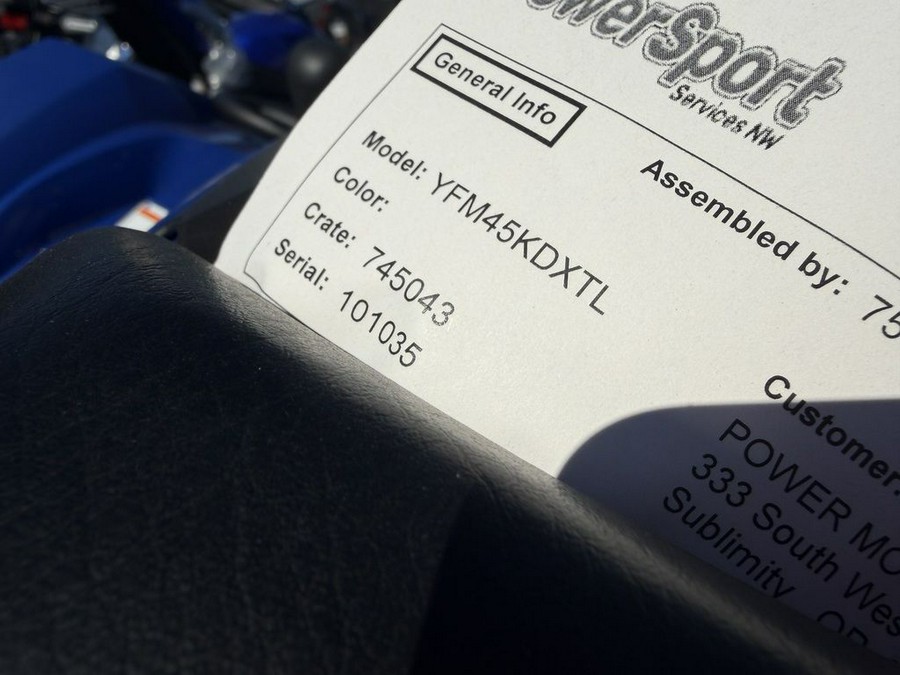 2026 Yamaha Kodiak 450