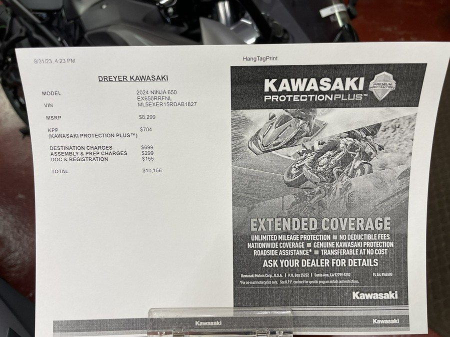 2024 Kawasaki NINJA 650 EX650