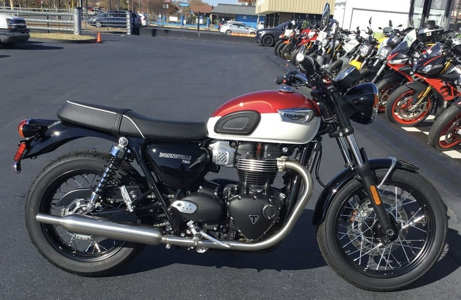 2022 Triumph Bonneville T100 Carnival Red/Fusion White