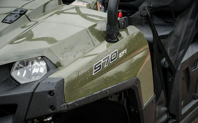 New 2024 POLARIS RANGER CREW 570 FULLSIZE SAGE GREEN