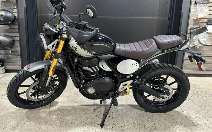 2024 Triumph Scrambler 400 X Phantom Black / Silver Ice