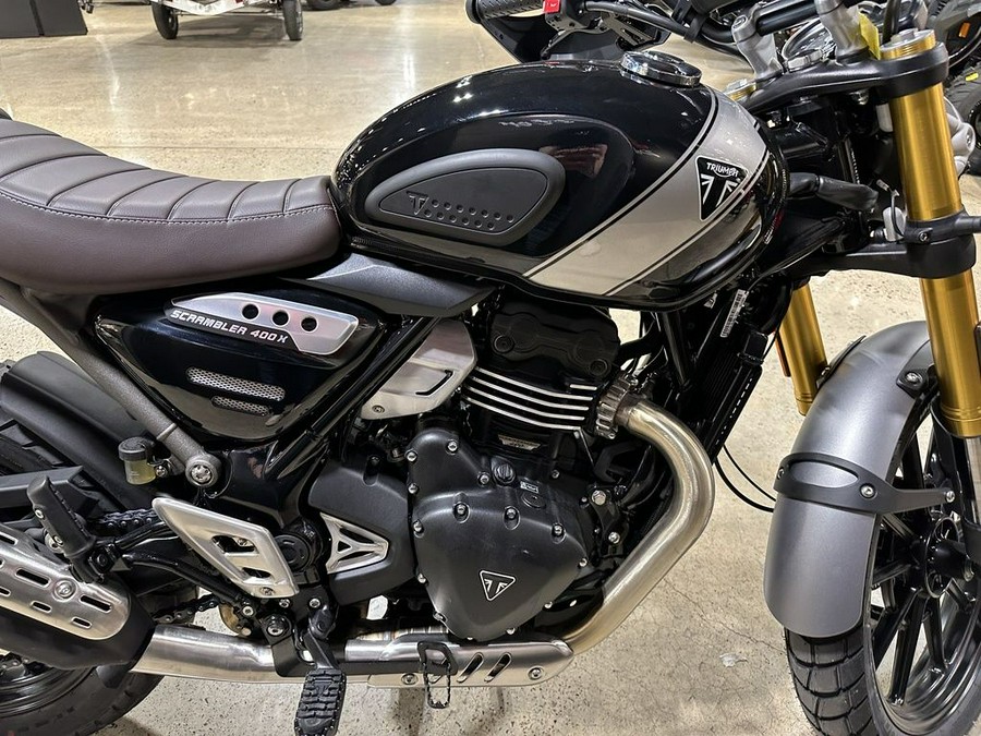 2024 Triumph Scrambler 400 X Phantom Black / Silver Ice