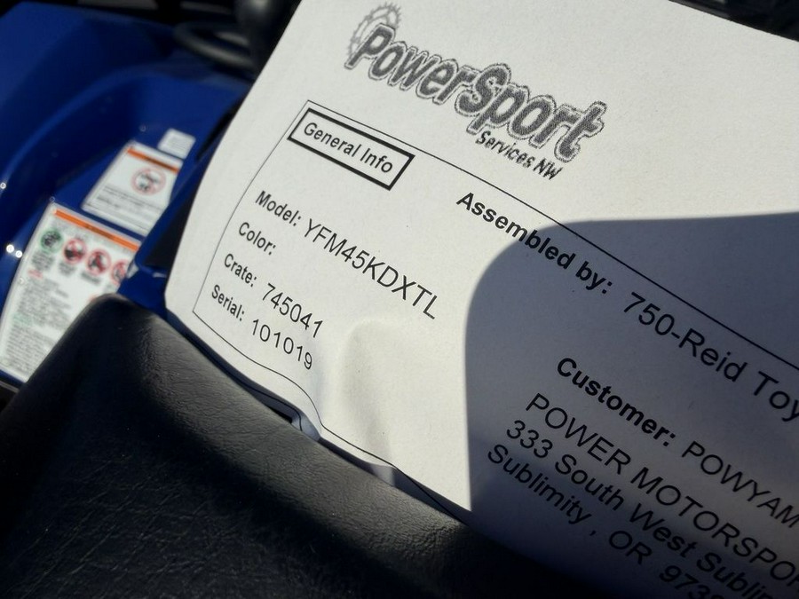 2026 Yamaha Kodiak 450