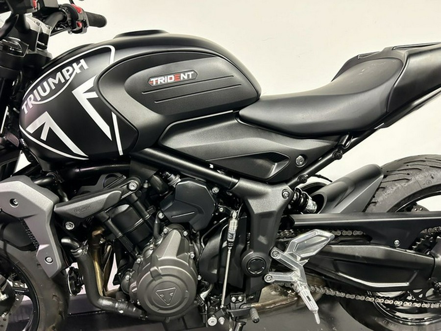 2022 Triumph Trident 660 Matt Jet Black And Silver Ice