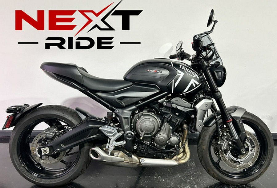 2022 Triumph Trident 660 Matt Jet Black And Silver Ice