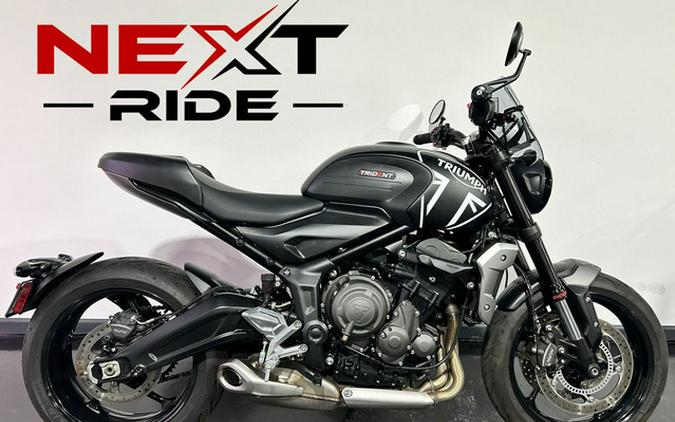 2022 Triumph Trident 660 Matt Jet Black And Silver Ice