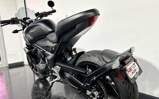 2022 Triumph Trident 660 Matt Jet Black And Silver Ice