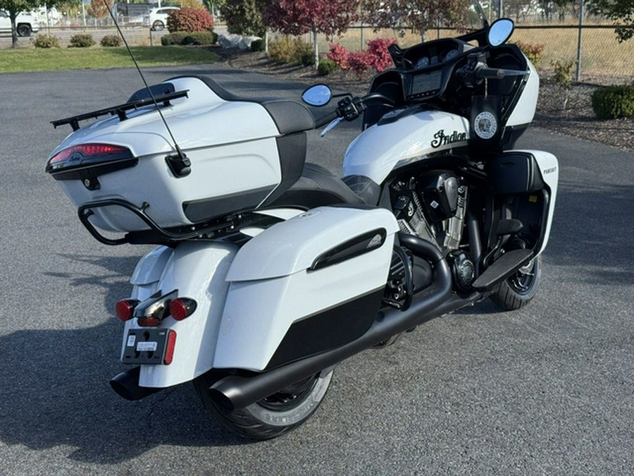 2025 Indian Pursuit Dark Horse Ghost White Metallic with Bla