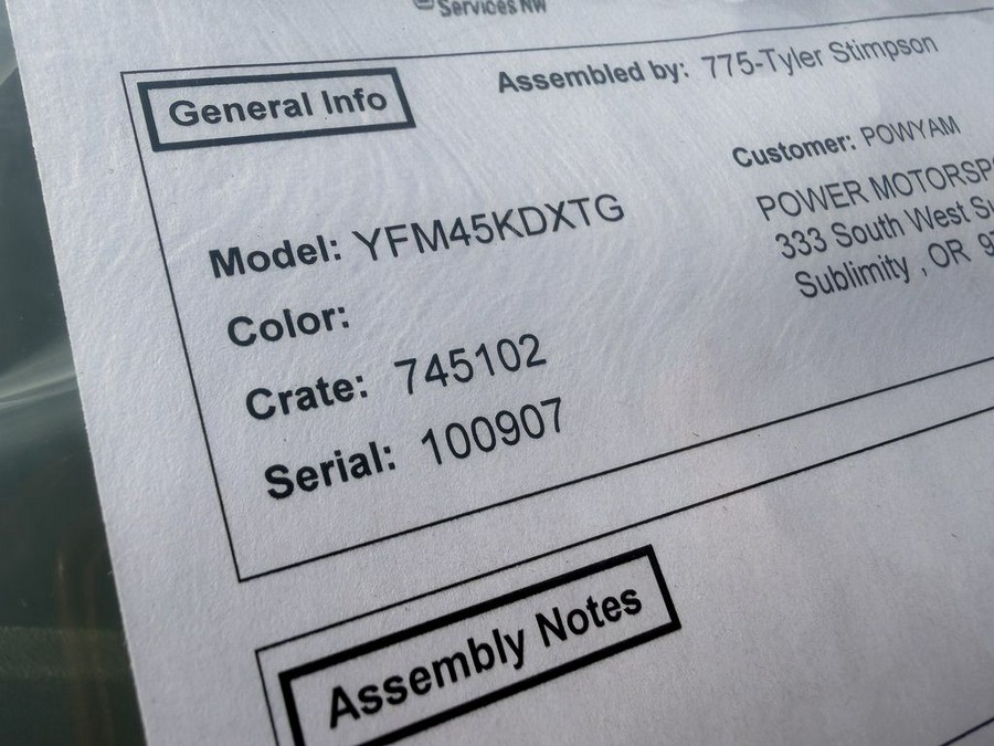 2026 Yamaha Kodiak 450