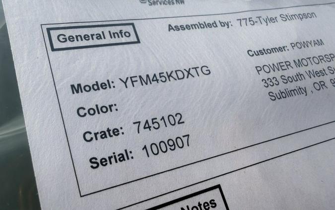 2026 Yamaha Kodiak 450