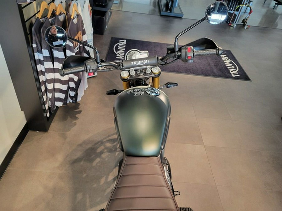 2024 Triumph Scrambler 400 X Matte Khaki Green / Fusion White