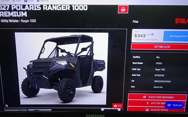 2027 Polaris Ranger 1000 Premium