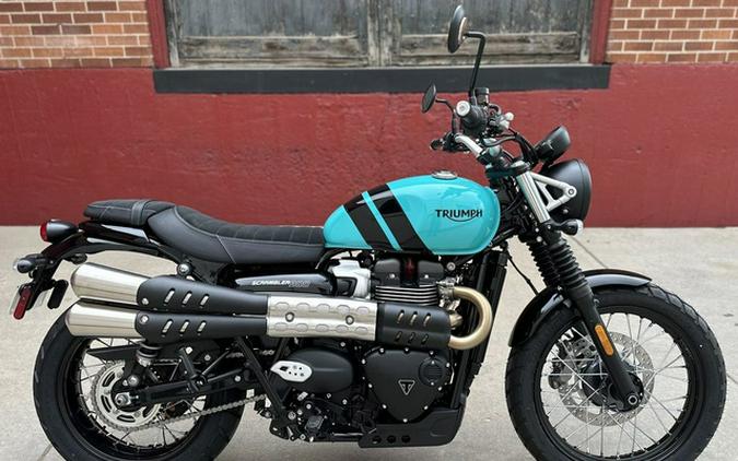 2025 Triumph Scrambler 900 Jet Black KINGFISHER BLUE