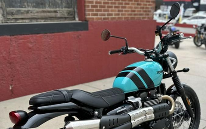 2025 Triumph Scrambler 900 Jet Black KINGFISHER BLUE