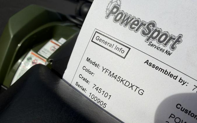 2026 Yamaha Kodiak 450