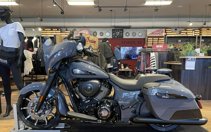 2024 Indian Motorcycle® Chieftain® Dark Horse® w/Powerband Audio Pkg Icon Stealth Gray Azure