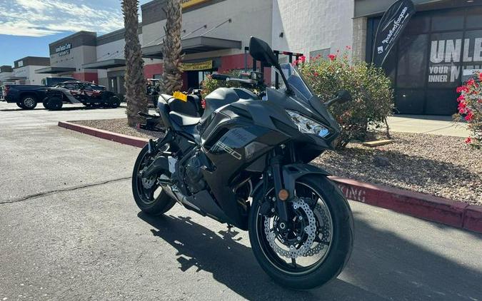 2024 Kawasaki Ninja® 650 Metallic Matte Graphenesteel Gray/Ebony