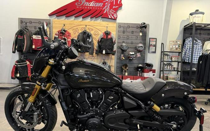 2026 Indian Motorcycle® 101 Scout® Black Crystal with Super Graphite