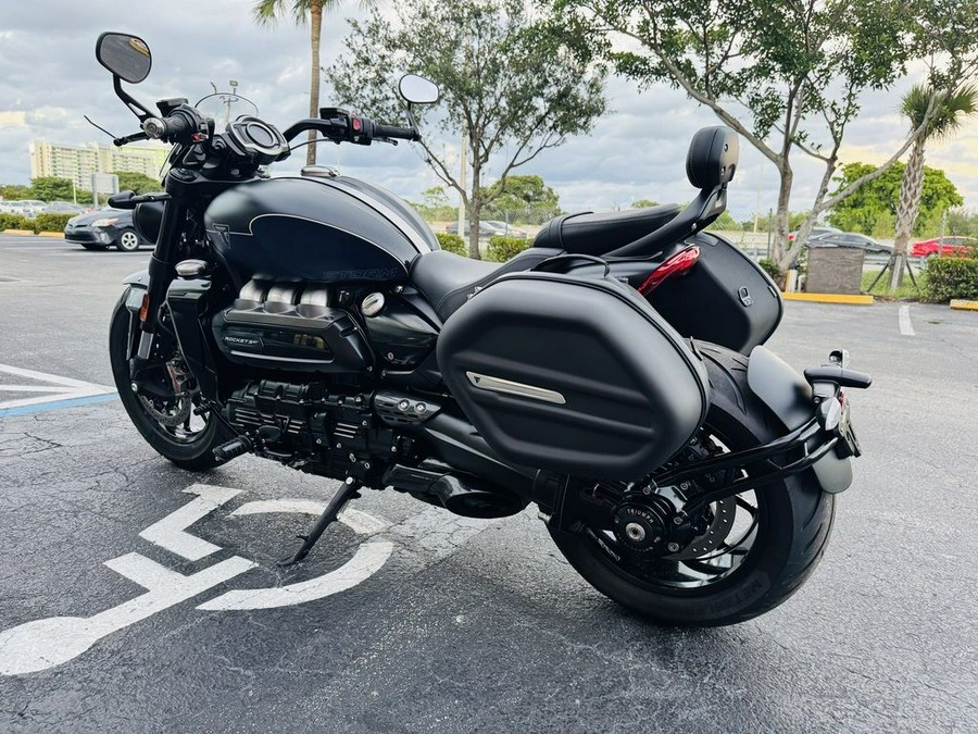 2025 Triumph Rocket 3 Storm GT Matte Sapphire Black and Satin Pacific Blue