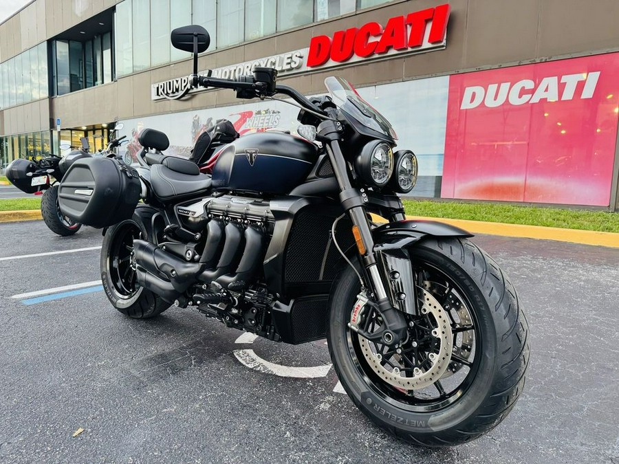 2025 Triumph Rocket 3 Storm GT Matte Sapphire Black and Satin Pacific Blue
