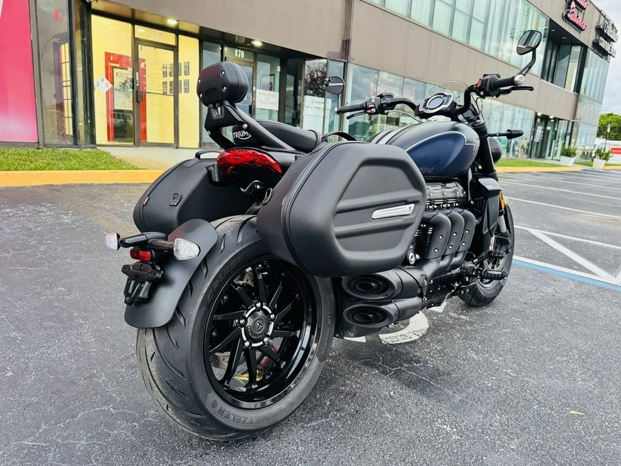 2025 Triumph Rocket 3 Storm GT Matte Sapphire Black and Satin Pacific Blue