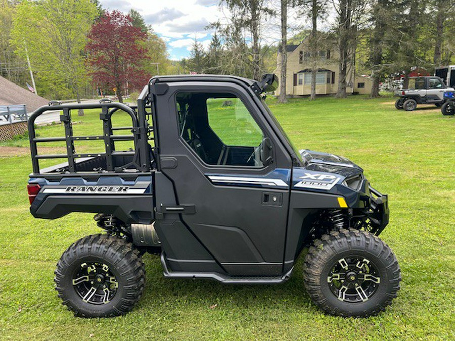 2020 Polaris RANGER XP 1000 PREMIUM BLUE W/ FULL CAB, HEAT, WIPER, CARGO RACK, ROCKSLIDERS, BUMERS