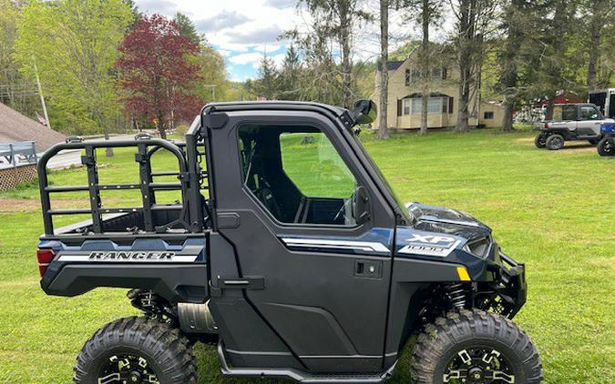 2020 Polaris RANGER XP 1000 PREMIUM BLUE W/ FULL CAB, HEAT, WIPER, CARGO RACK, ROCKSLIDERS, BUMERS